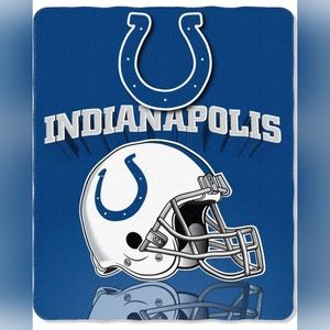 NFL Indianapolis Colts Gridiron Soft Fleece Throw 50" x 60" Blue Blanket New